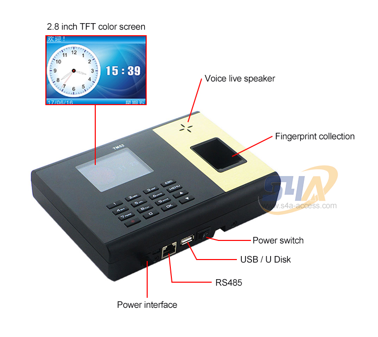 Network attendance and access control all-in-one machine-TM52