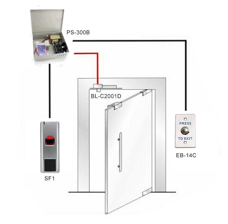 Stainless steel exit button of all in one access control machine-EB-14C