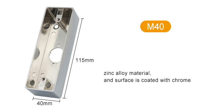 Caja de metal de aleación de zinc-M40