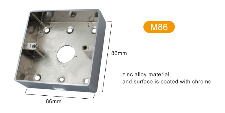 Caja inferior del interruptor de acceso de metal de aleación de zinc-M86