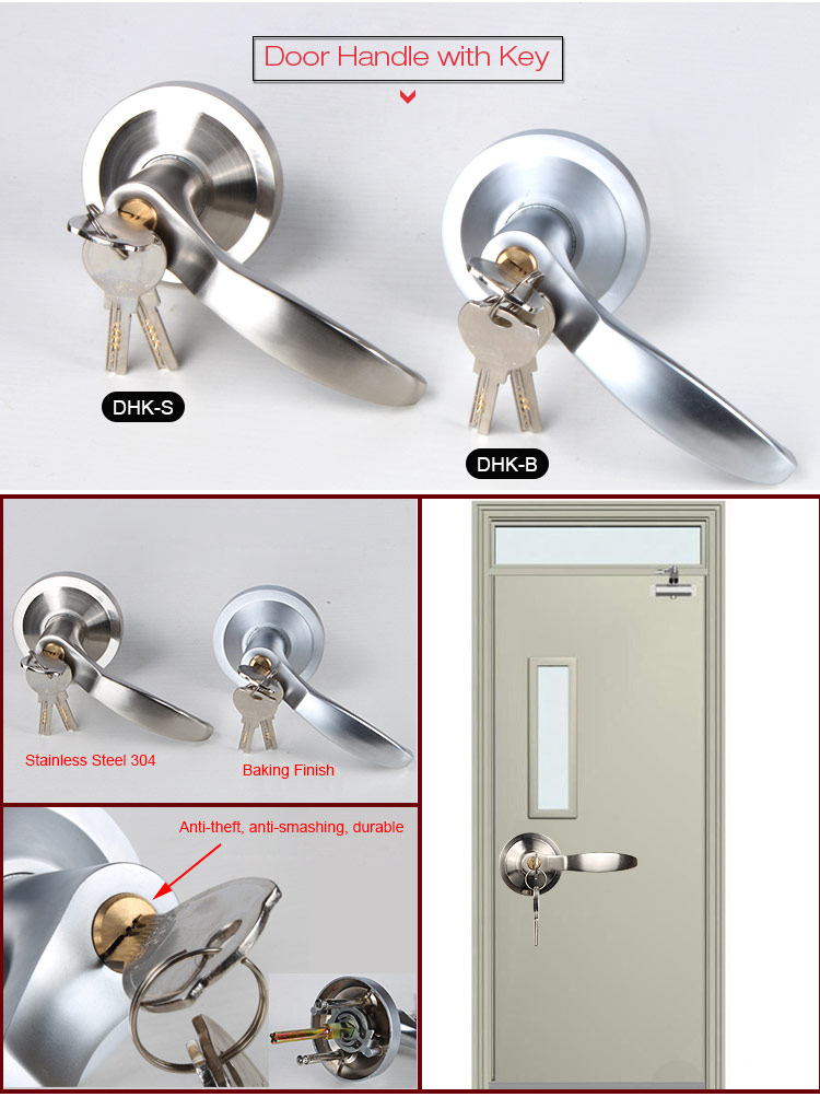 Door Handle with Key-DHK-B / DHK-S