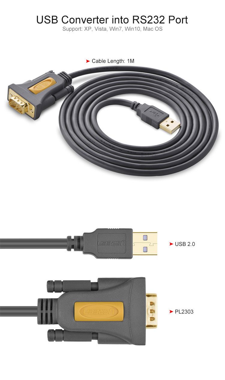 Cable convertidor Rs232 a USB
