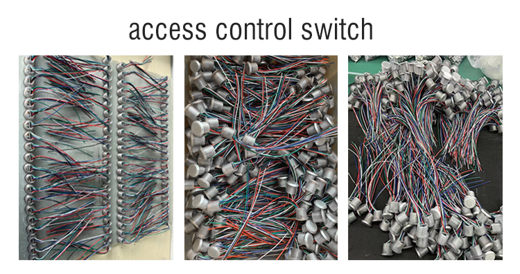 Interruptores de botón del panel de salida