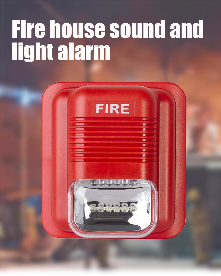 Alarma de luz y sonido de incendio
