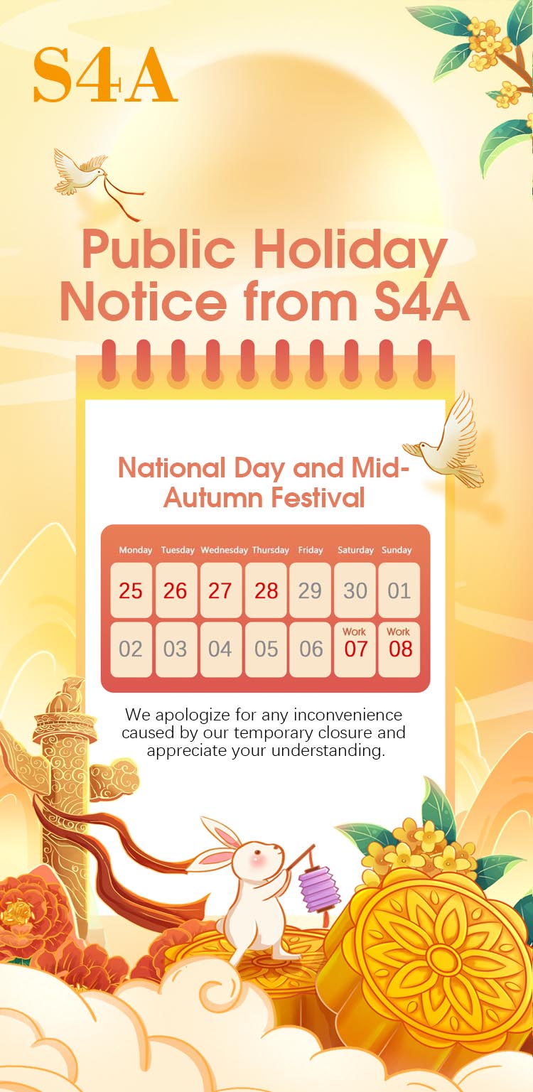 Aviso de feriado del Día Nacional S4A en 2023