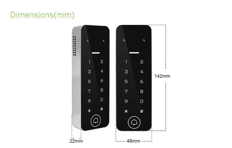 Tuya keypad access control with video doorbell 