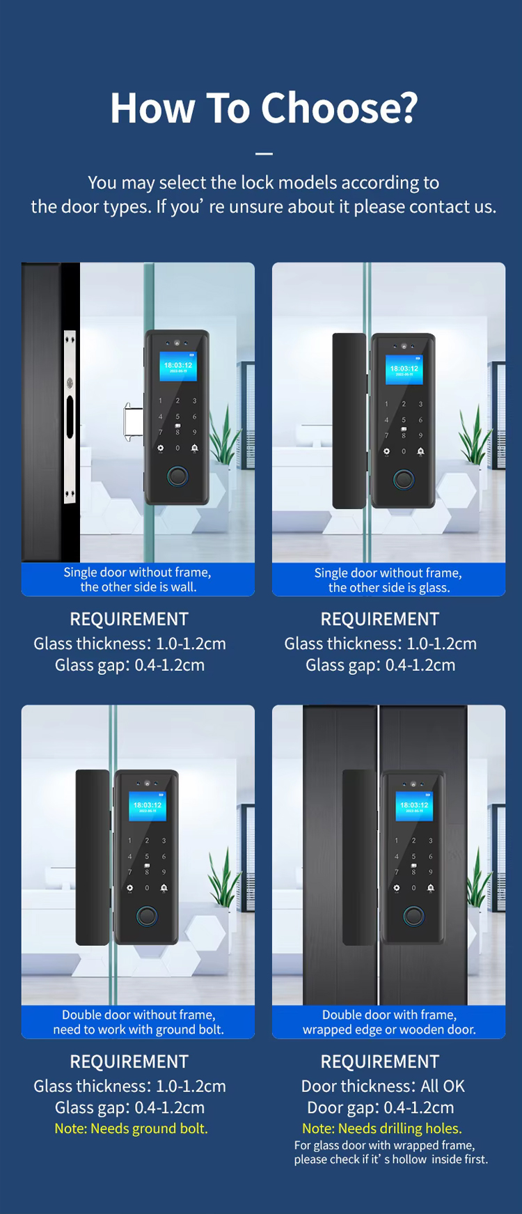 Smart Glass Door Lock  
