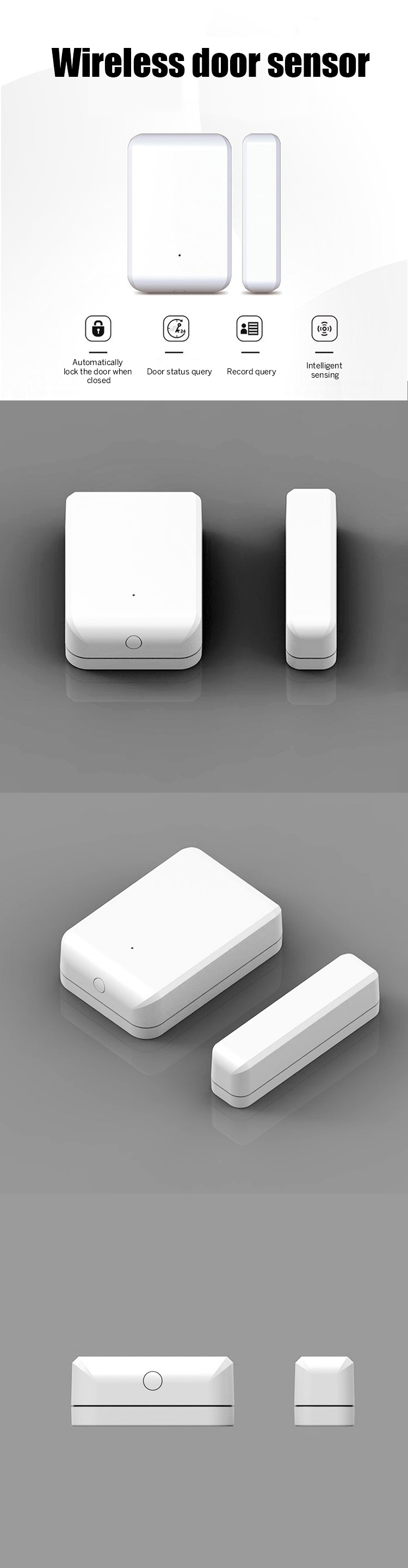 Detector de sensor de puerta inalámbrico con aplicación TTlock DS2